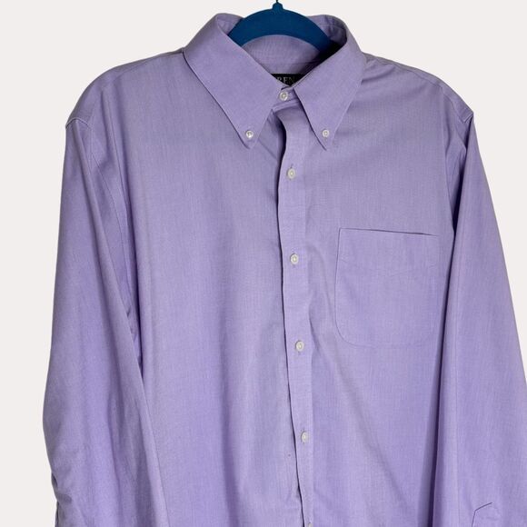 Lauren Ralph Lauren Mens Dress Shirt Top Cotton Purple 16.5 34 35 bv - Picture 2 of 6